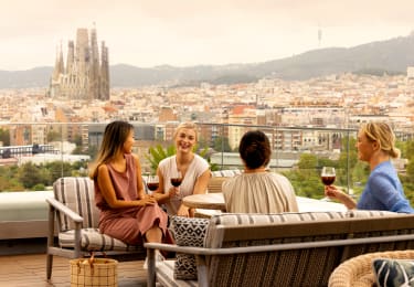 Venninner på ferie i Barcelona