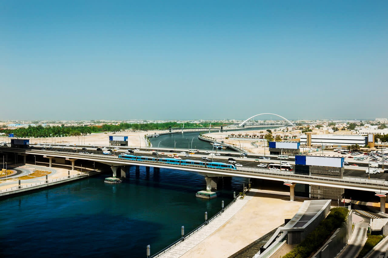 Utsikt over Dubai Water Canal