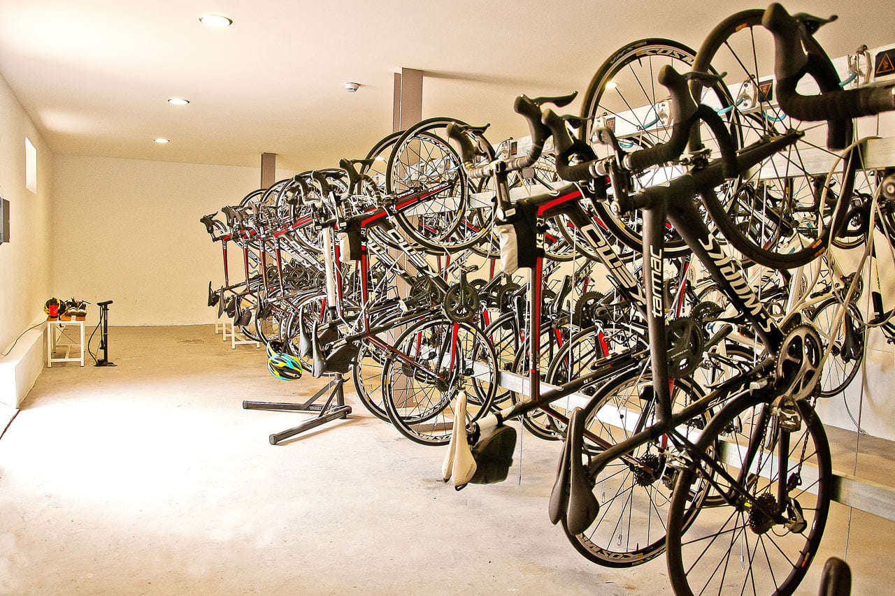Hotellets sykkelgarasje
