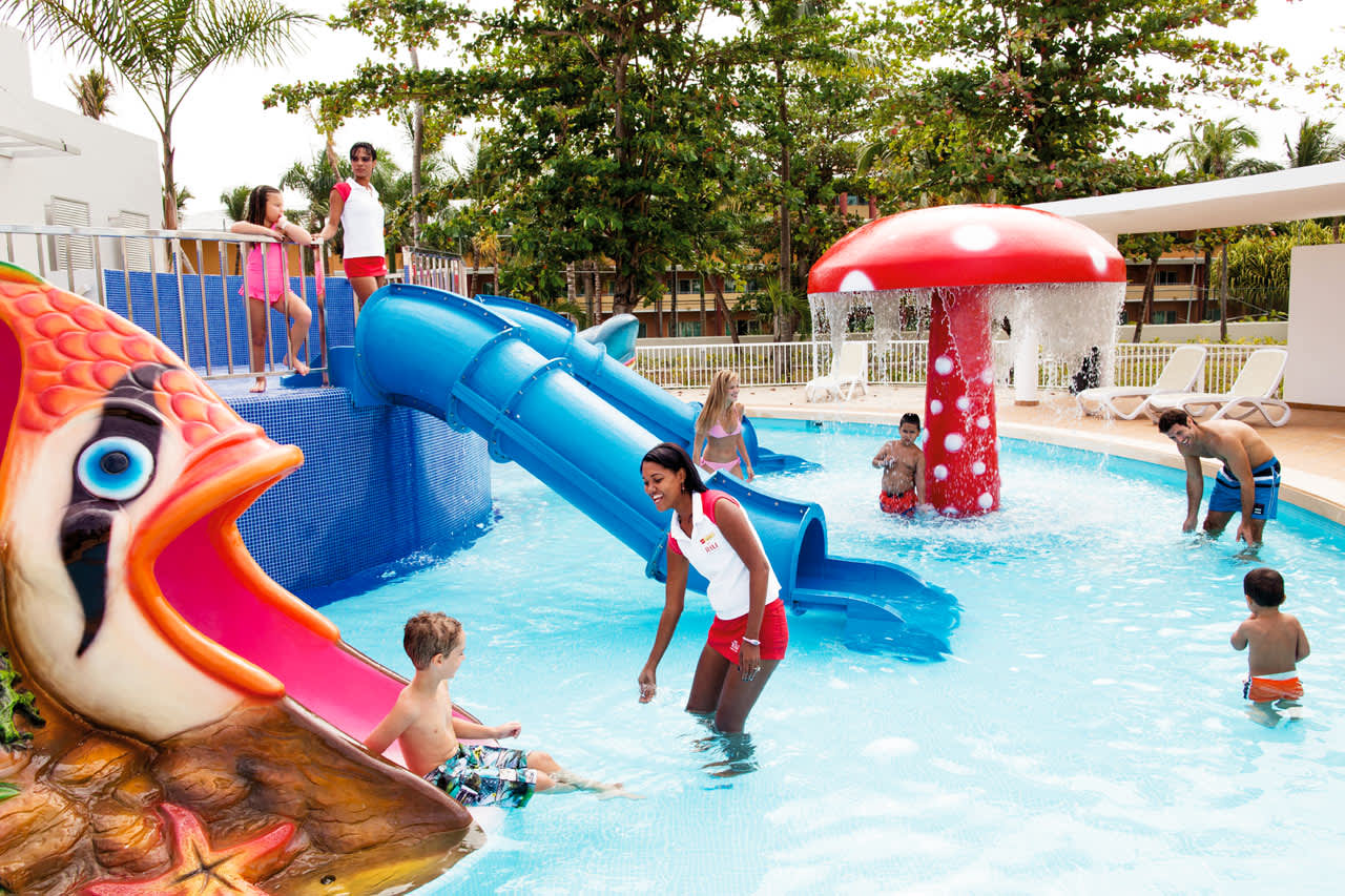 Barnebassenget i badelandet Water Splash World på Punta Cana Riu Resort