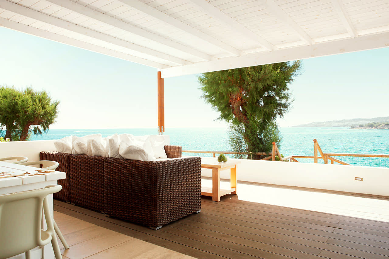 3-romsleilighet Royal Lounge Suite med stor terrasse og havutsikt, nærmest havet, Poseidon