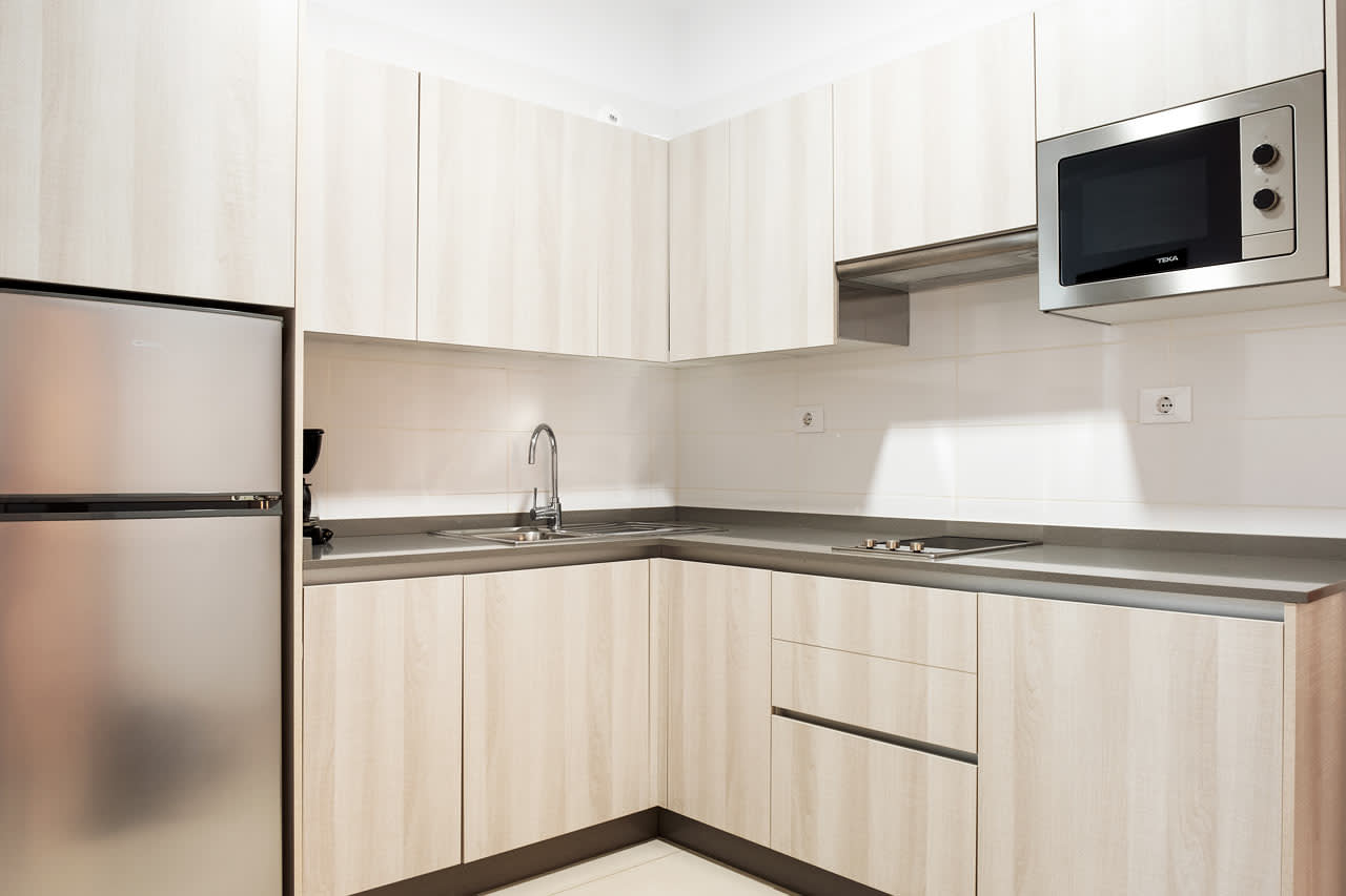 Kjøkkenkrok i alle 3-romsleiligheter