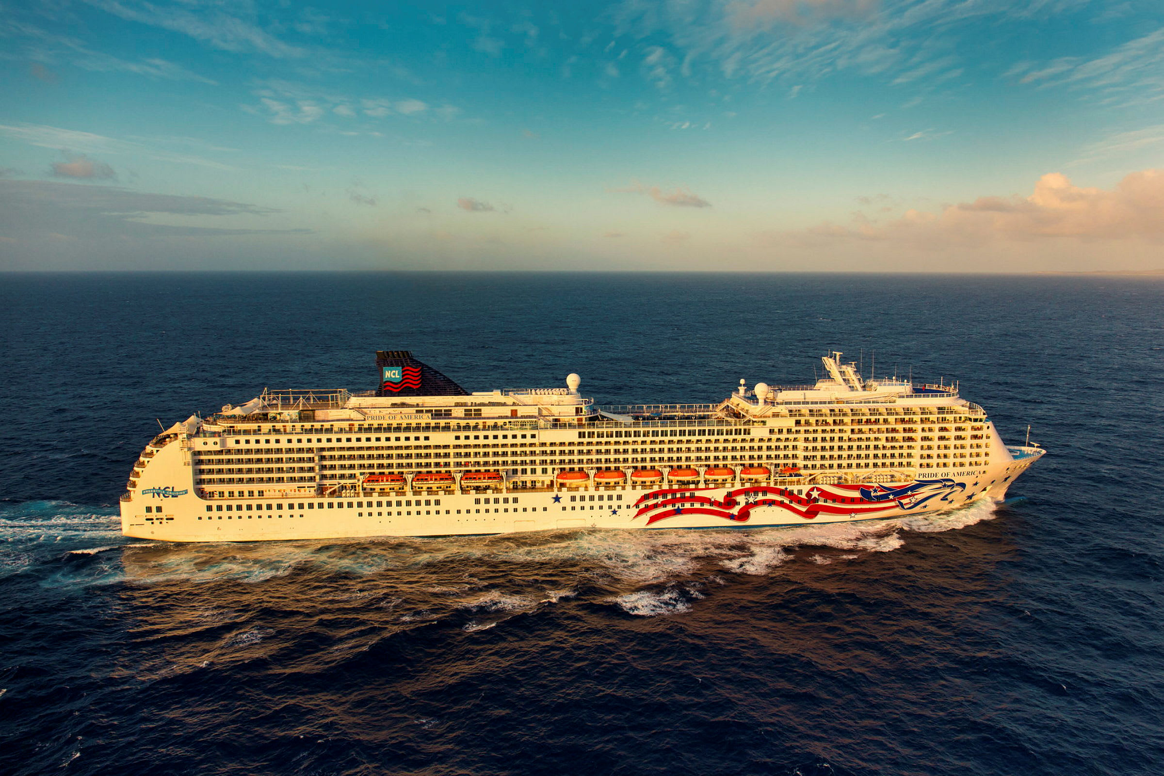 Et cruiseskip på havet. (AI-generert tekst)