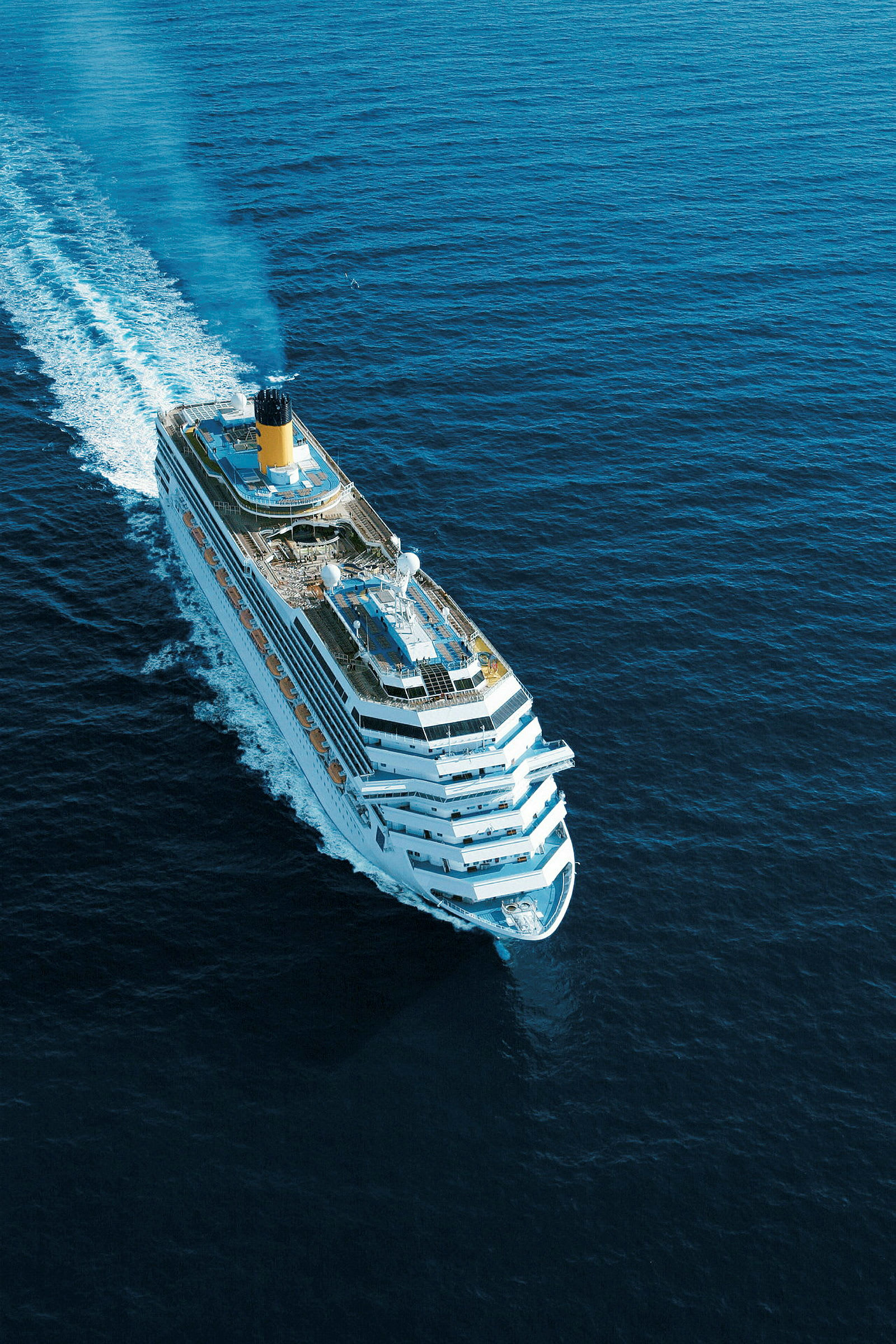 Et cruiseskip på havet. (AI-generert tekst)
