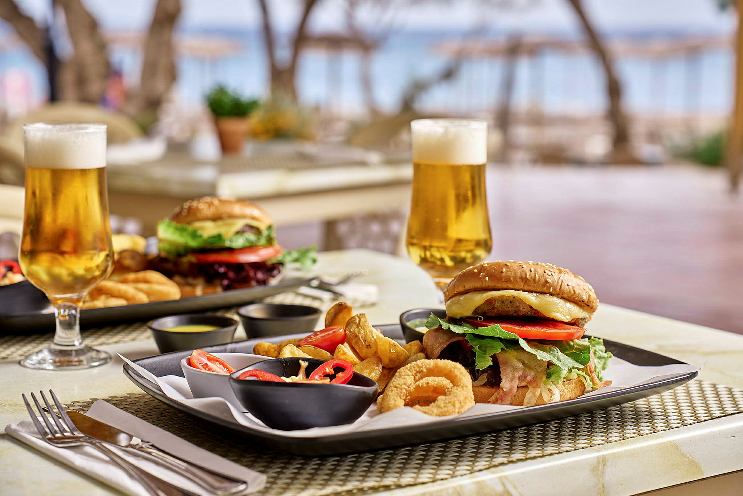 À la carte-restaurant med hamburgere