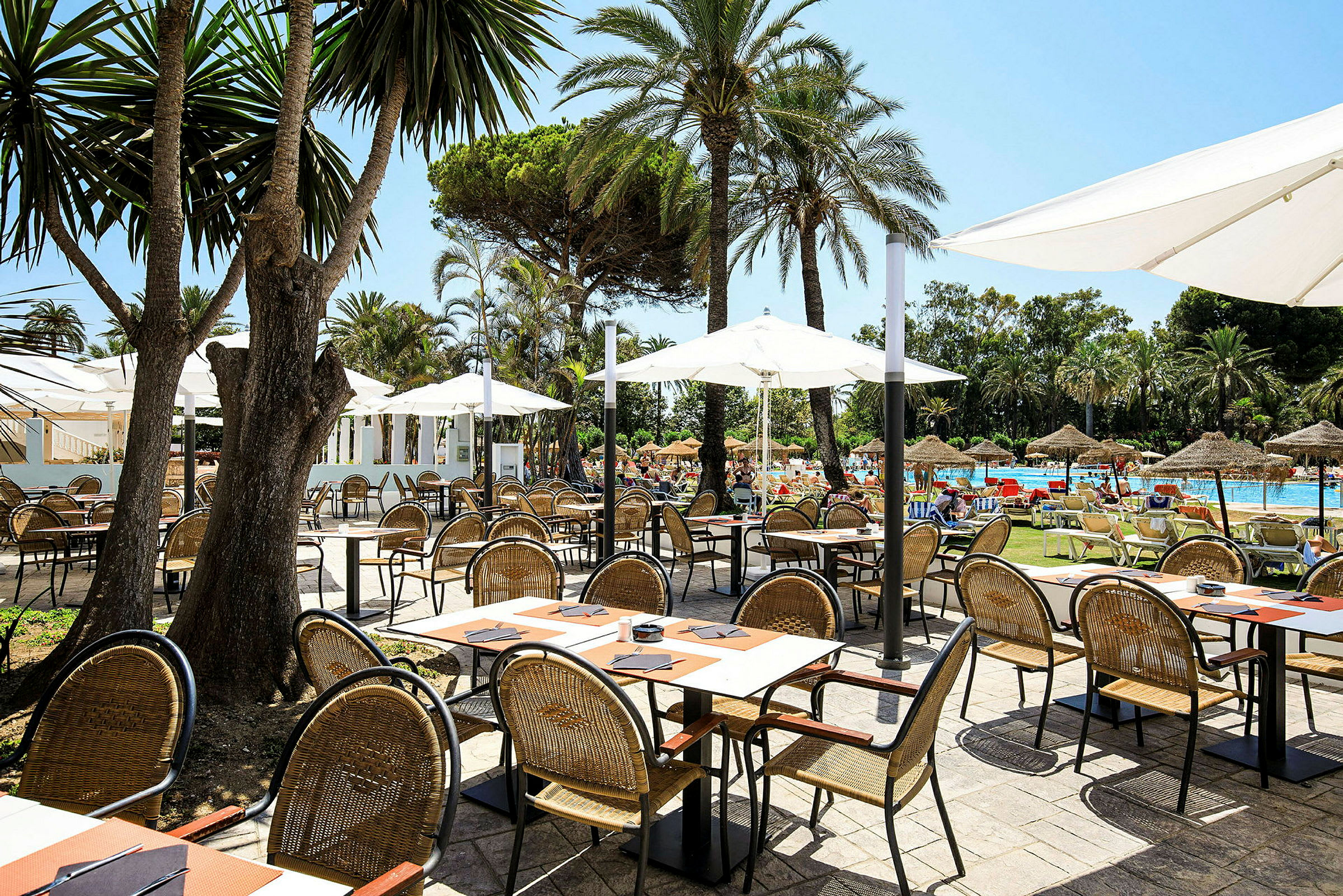 En av hotellets bufférestauranter