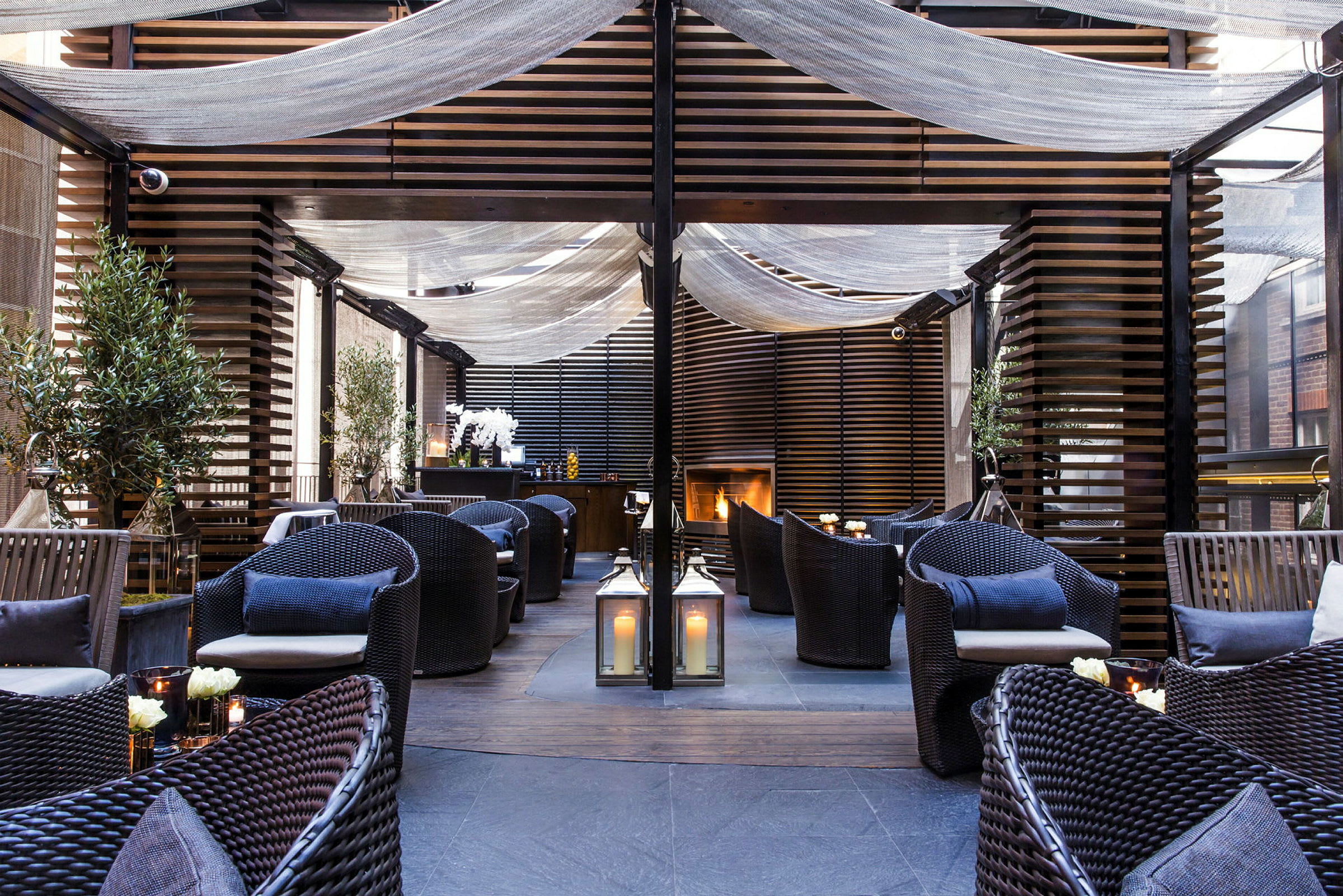 À la carte-restaurantens terrasse