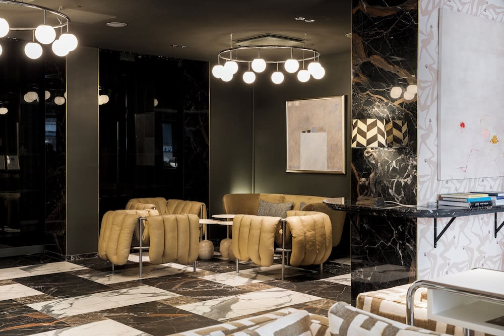 Sitteområde i lobbyen