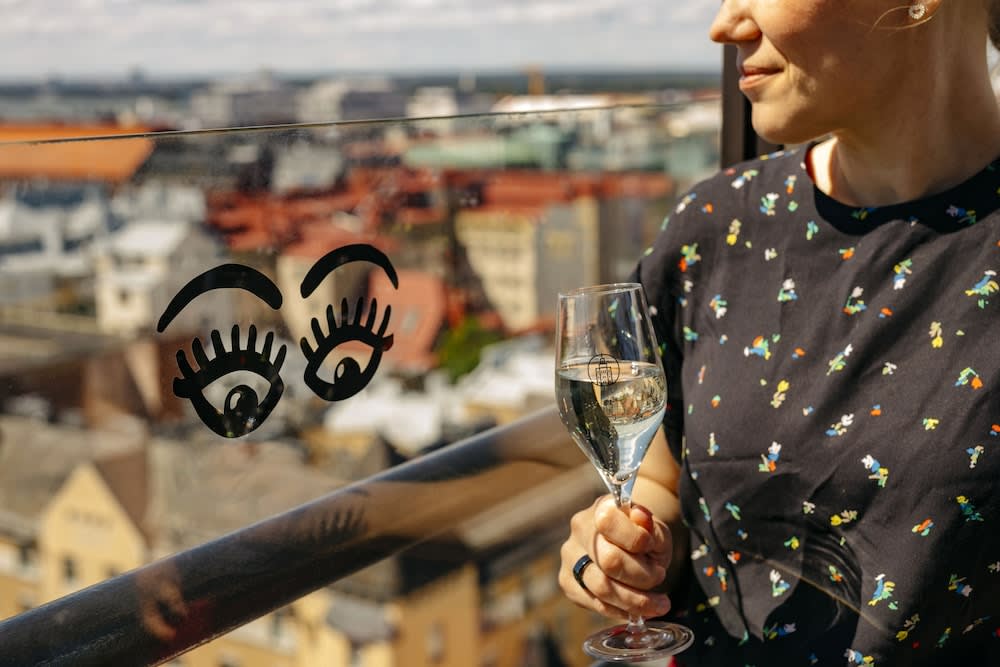 Byutsikt fra overnattingsstedet