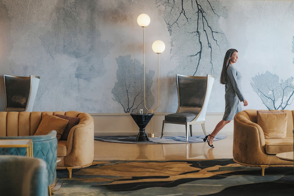 Sitteområde i lobbyen