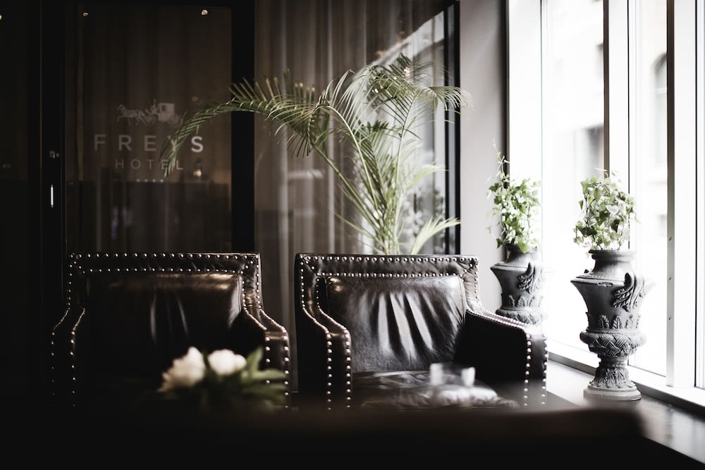 Sitteområde i lobbyen