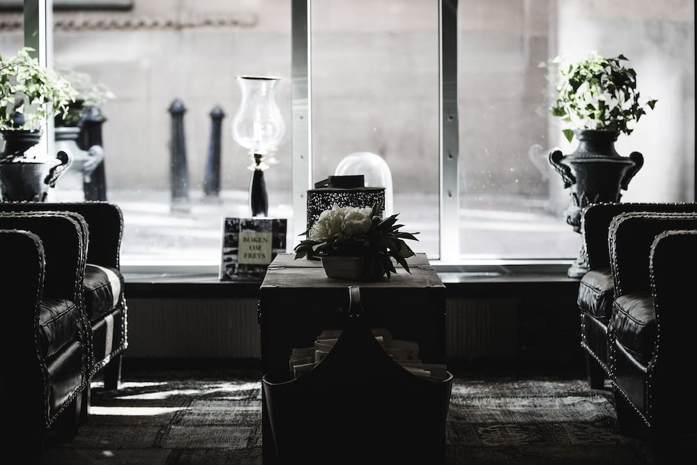 Sitteområde i lobbyen