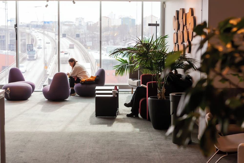 Sitteområde i lobbyen