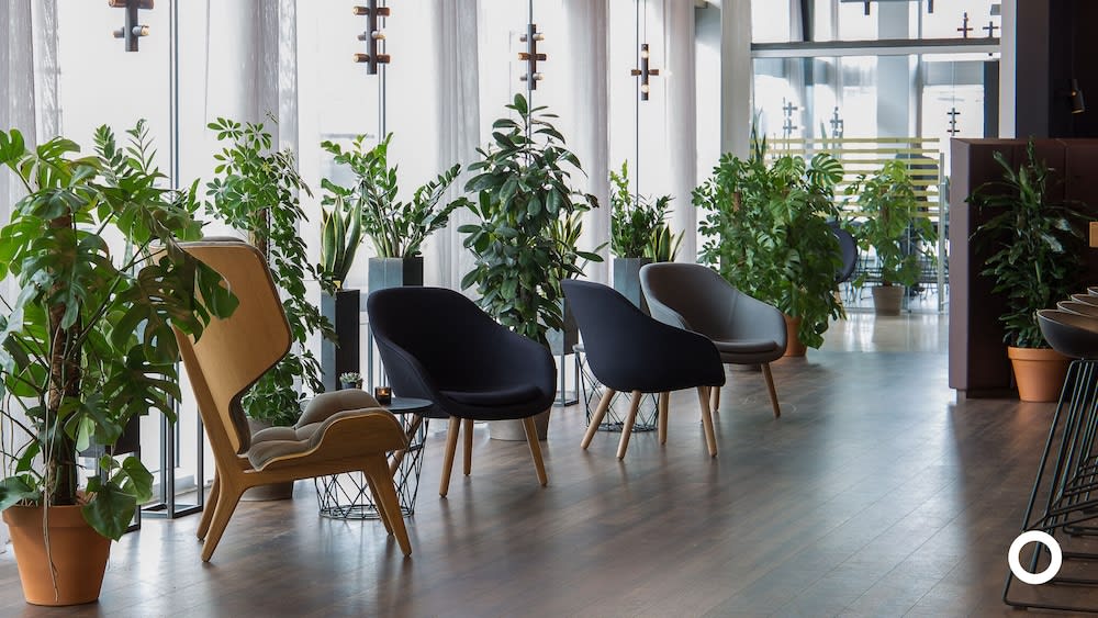 Sitteområde i lobbyen