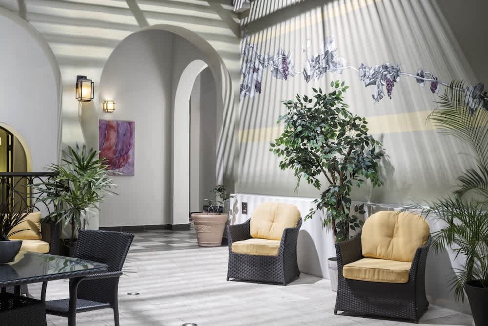 Sitteområde i lobbyen