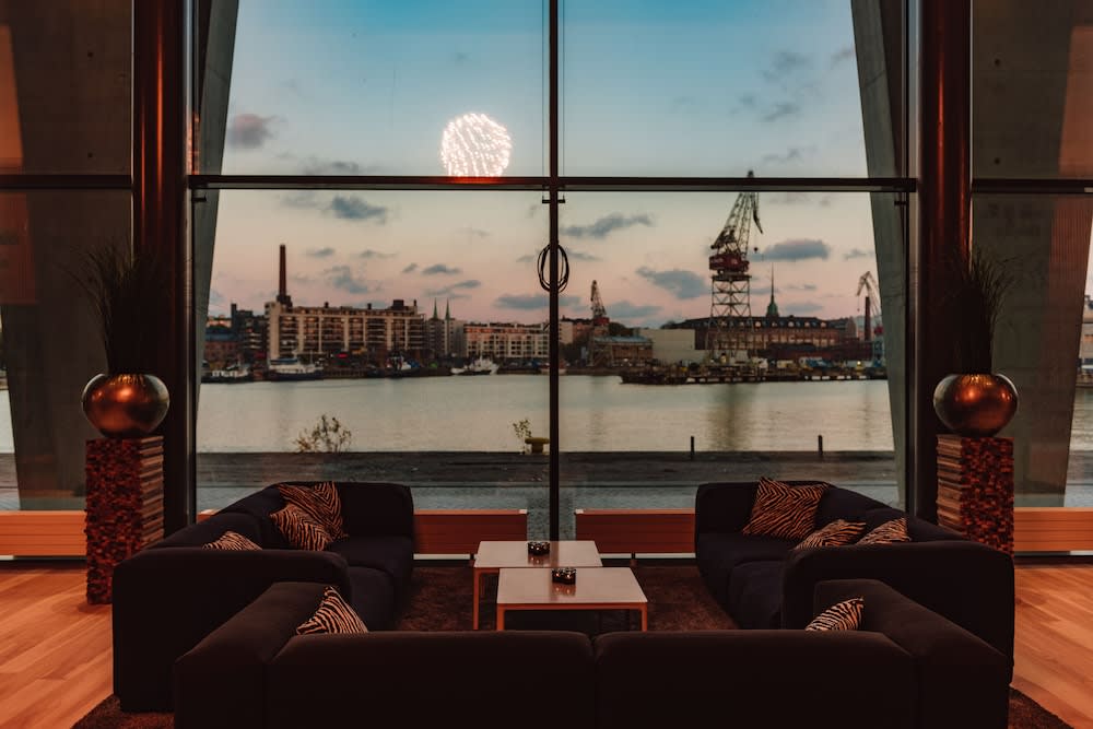Sitteområde i lobbyen