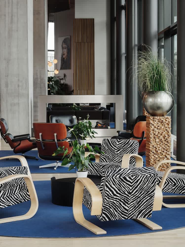 Sitteområde i lobbyen