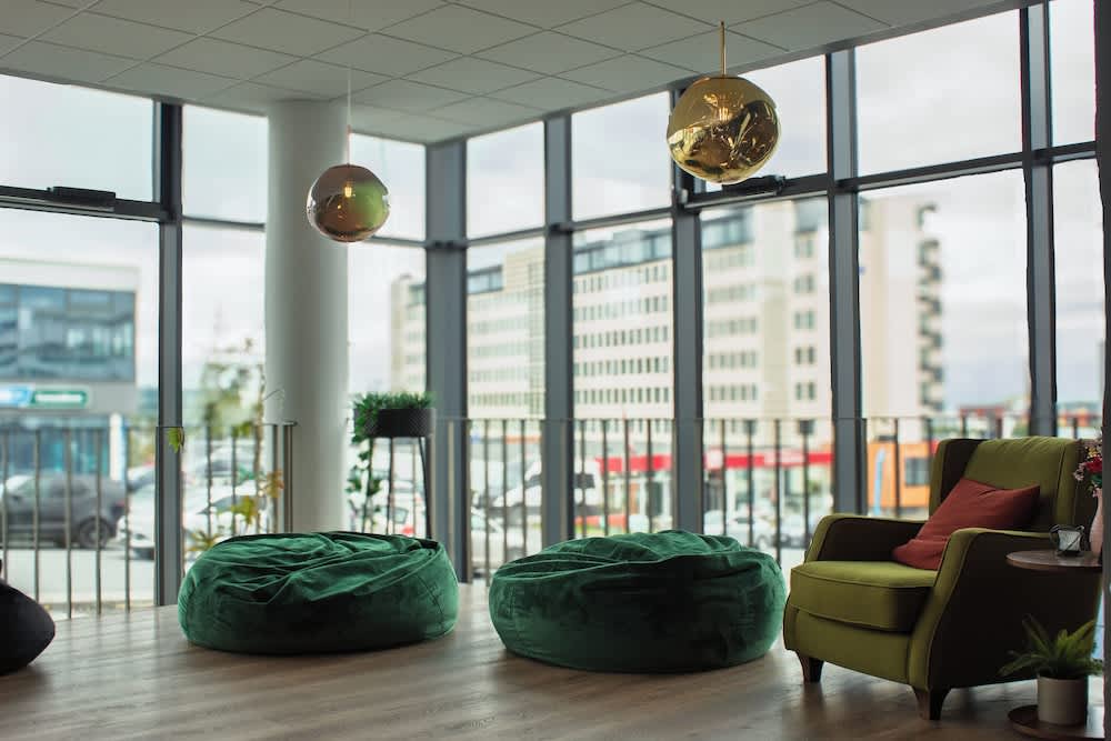 Sitteområde i lobbyen