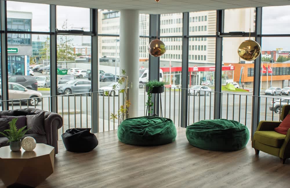 Sitteområde i lobbyen