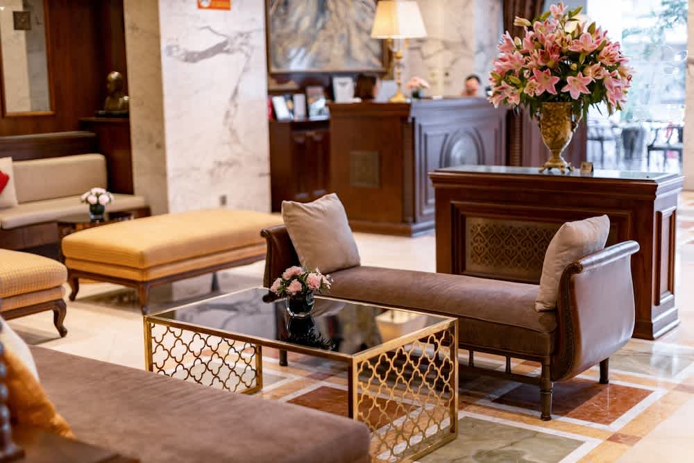 Sitteområde i lobbyen