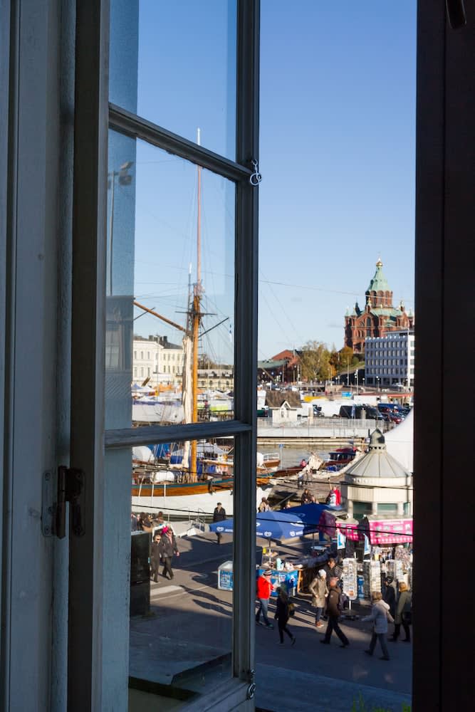 Byutsikt fra overnattingsstedet