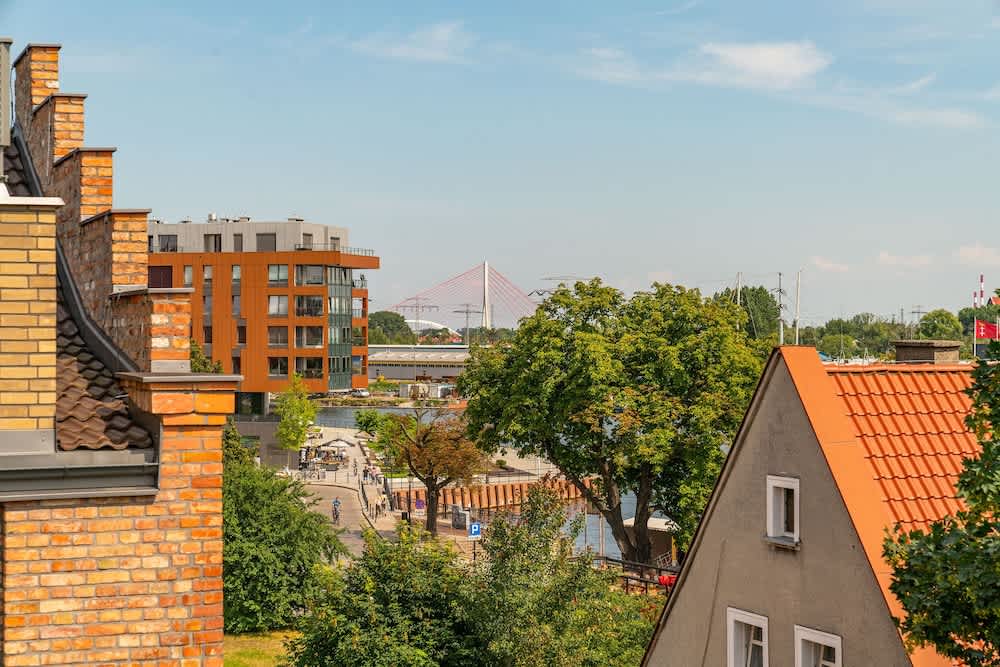 Byutsikt fra overnattingsstedet