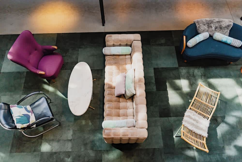 Sitteområde i lobbyen