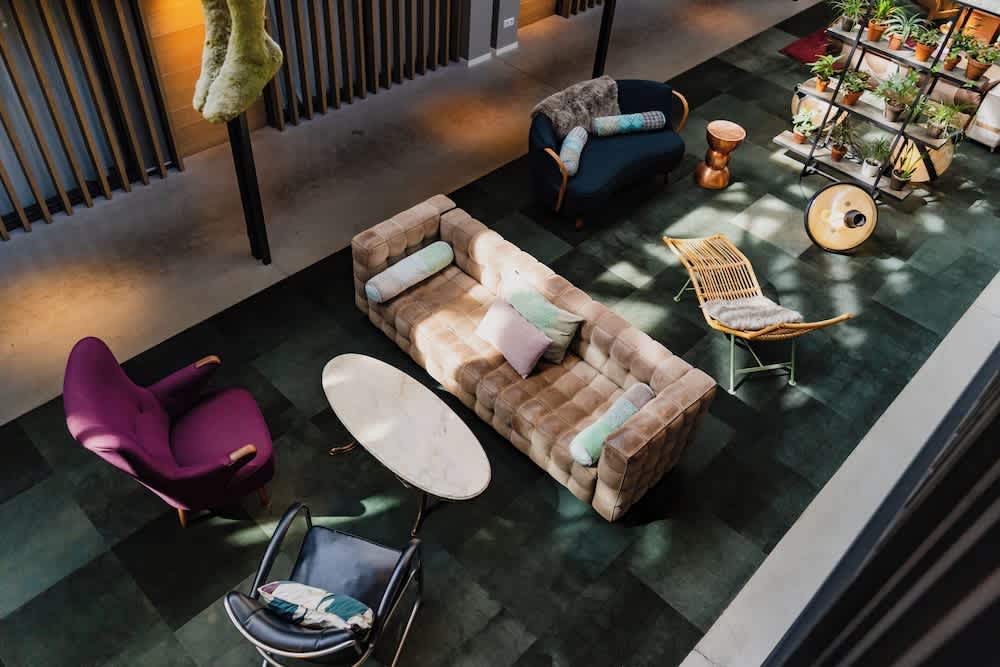 Sitteområde i lobbyen