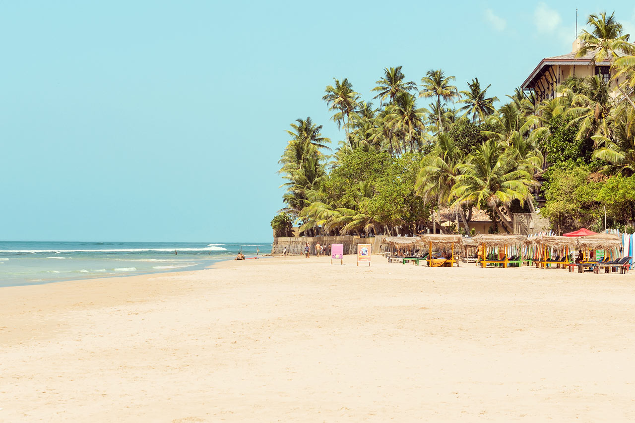 Kabalana Beach, Ahangama på sydsiden av Sri Lanka