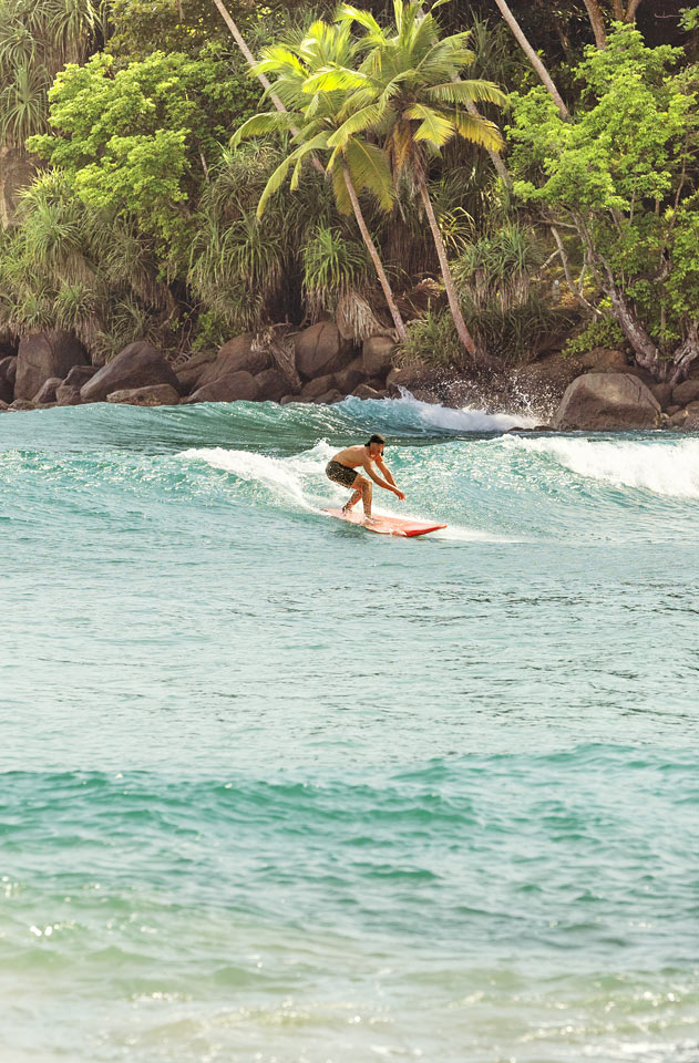 Mirissa Beach på sydsiden av Sri Lanka