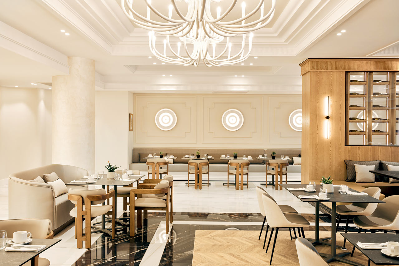 En av hotellets trivelige restauranter
