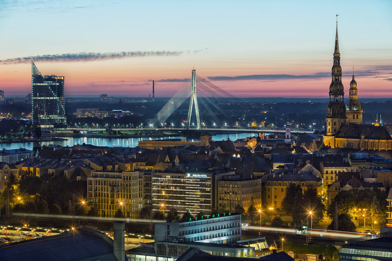Hotellet ligger sentralt i Riga