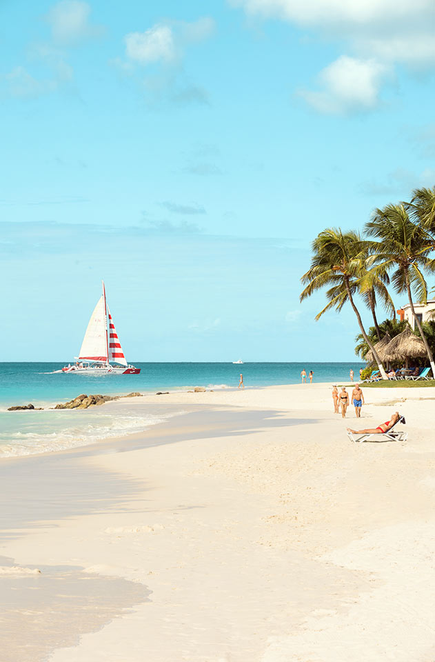 Stranden ved Divi Aruba All Inclusive i Low Rise-området