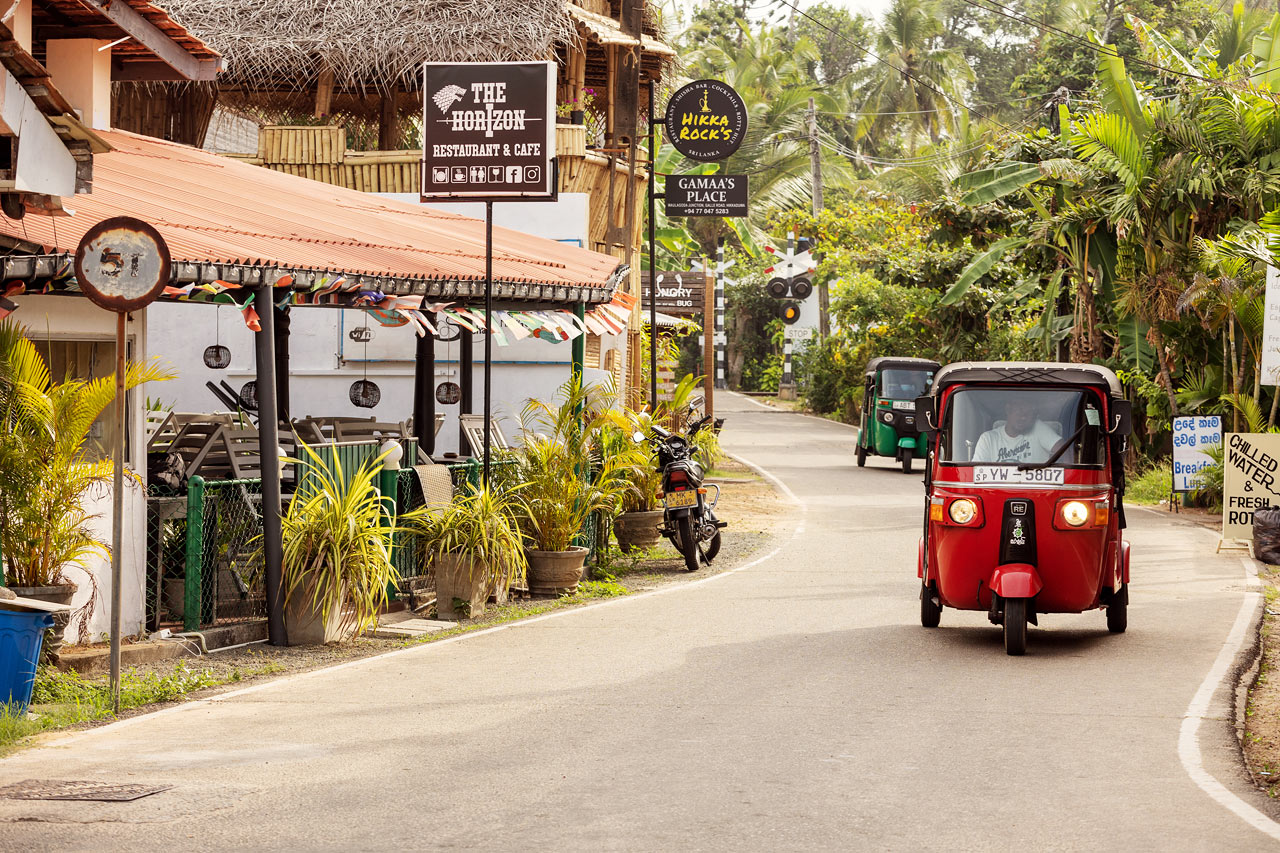 Galle Road i Hikkaduwa