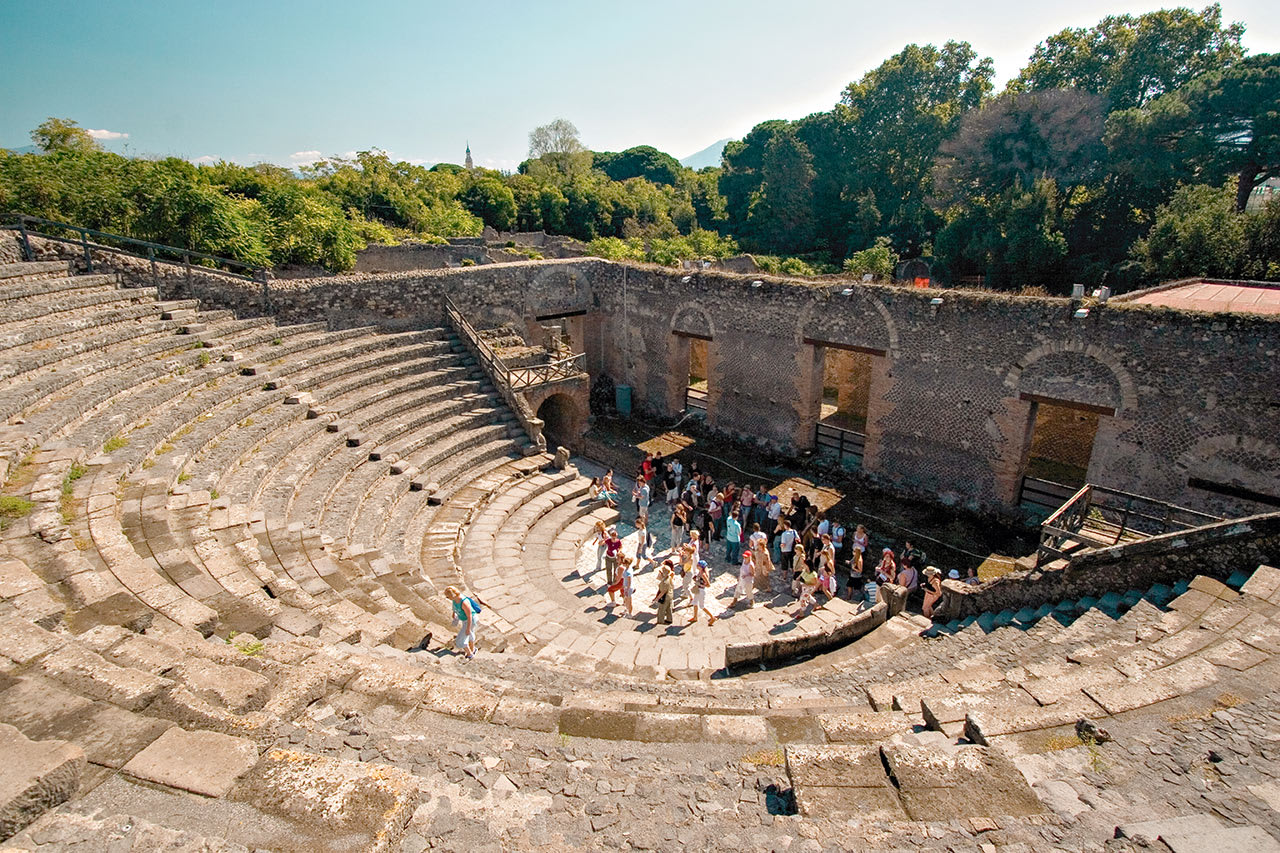 Amfiteateret i Pompeii, ved Napoli-bukten